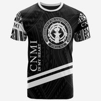 Northern Mariana Islands T Shirt In My Heart Style Polynesian Patterns Unisex Black - Polynesian Pride