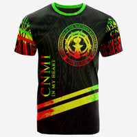 Northern Mariana Islands T Shirt In My Heart Style Reggae Polynesian Patterns Unisex Black - Polynesian Pride