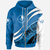 Yap Zip Hoodie Custom Symmetrical Lines Unisex Blue - Polynesian Pride