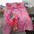 Fiji Polynesian Custom Personalised Bedding Set - Floral With Seal Pink - Polynesian Pride