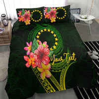 Cook Islands Polynesian Custom Personalised Bedding Set - Floral With Seal Flag Color - Polynesian Pride