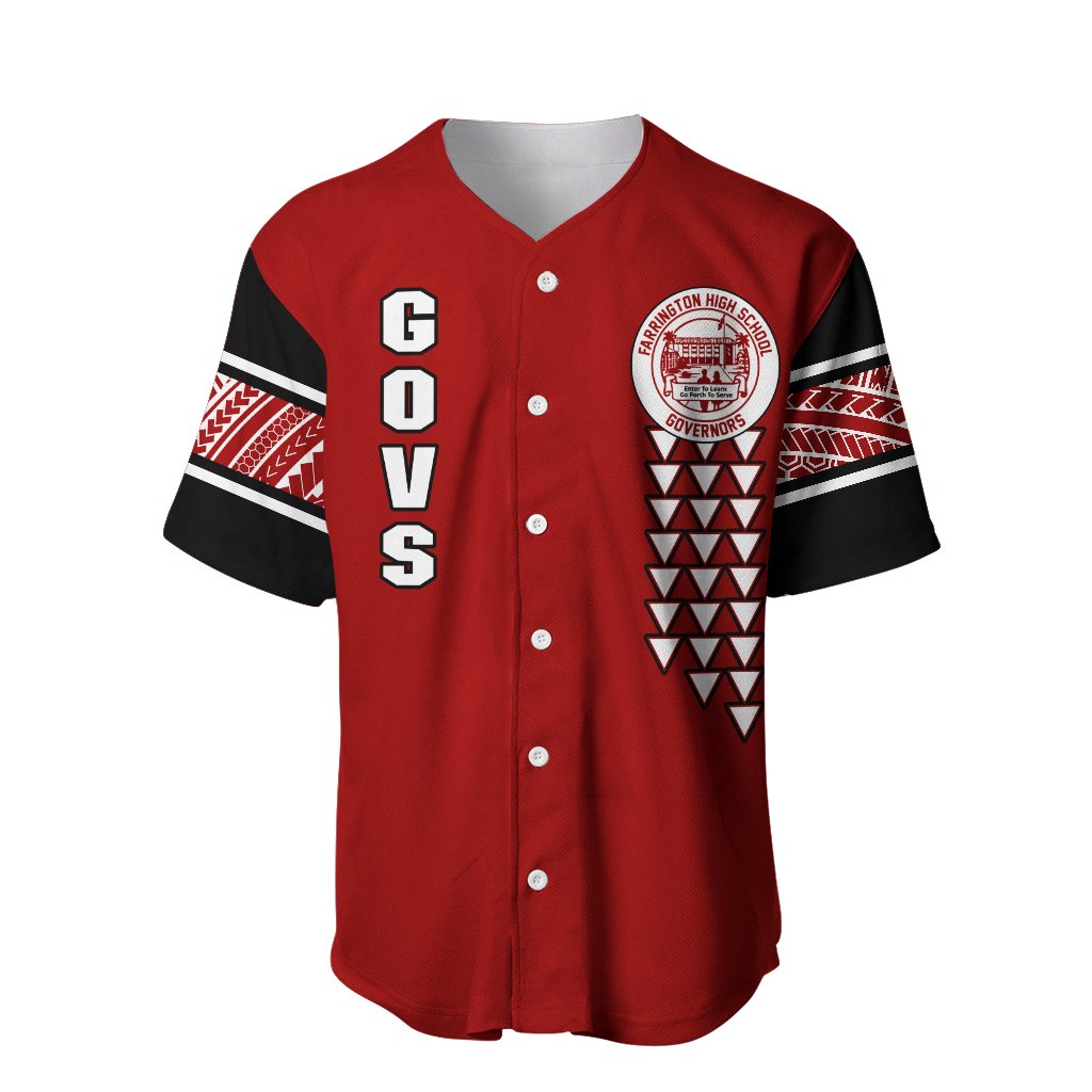 (Personalised) Hawaii Baseball Jersey - Farrington High Custom Your Class Baseball Jersey Shirt AH - Polynesian Pride