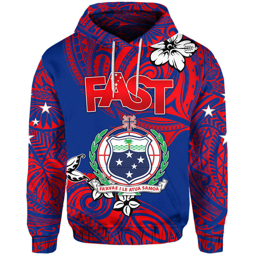 Custom Samoa FAST Party Hoodie Unique Vibes LT8 - Polynesian Pride