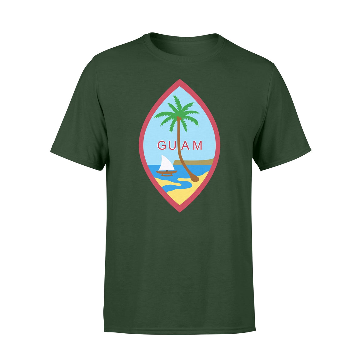Guam T Shirt Guam Coat of Arm - Polynesian Pride