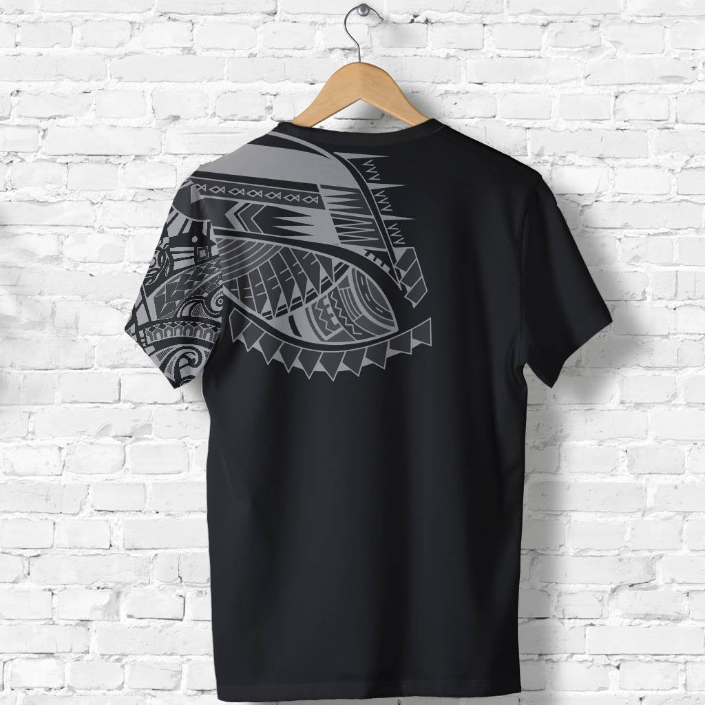 Polynesian T Shirt Polynesian Chest Tattoo Special Gray - Polynesian Pride