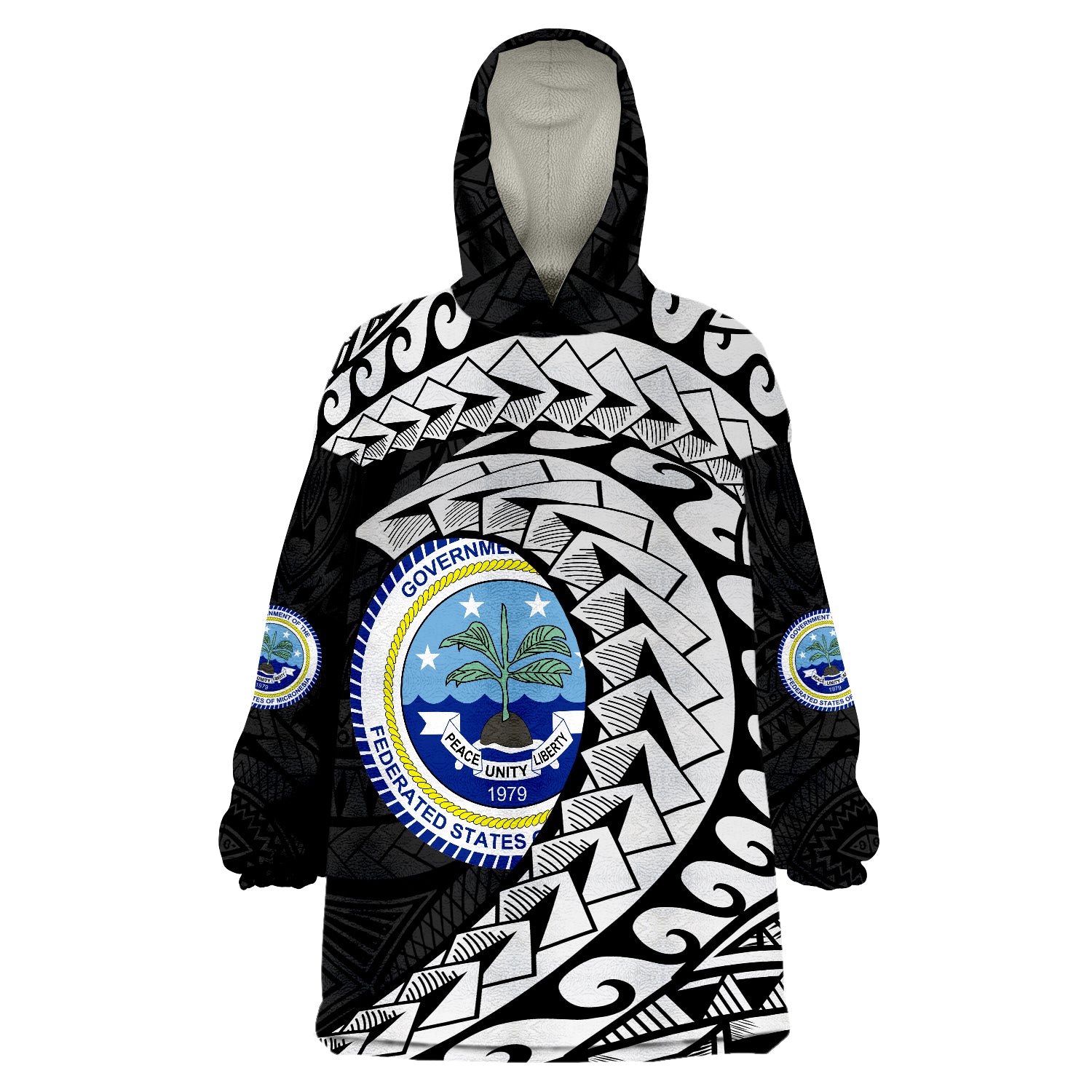 Federated States of Micronesia Wings Style Wearable Blanket Hoodie LT9 Unisex One Size - Polynesian Pride