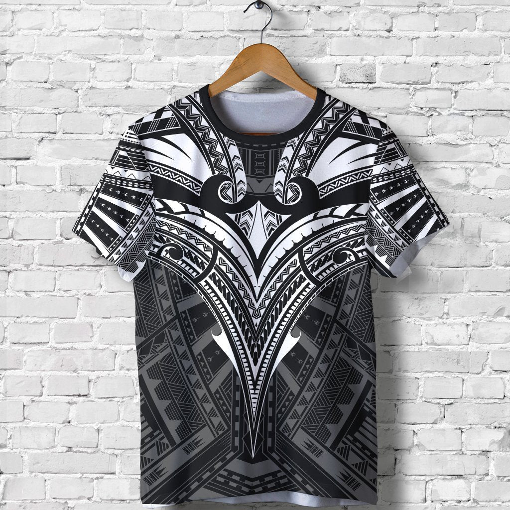 Polynesian T Shirt Micronesian Tattoo A16 Unisex White - Polynesian Pride