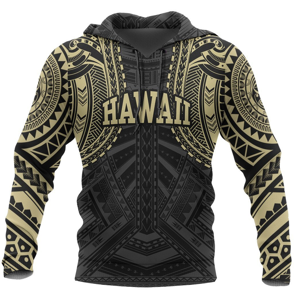 Hawaii Spirit Pullover Hoodie Hawaii Polynesian Tattoo A16 Unisex Black - Polynesian Pride