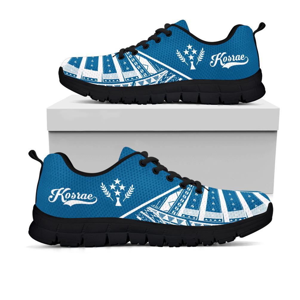 Kosrae Rising Sneakers - Kosrae Flag - A16 Unisex White - Polynesian Pride