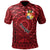 Tonga Polo Shirt Pangai Tapa Patterns With Bamboo Unisex Red - Polynesian Pride