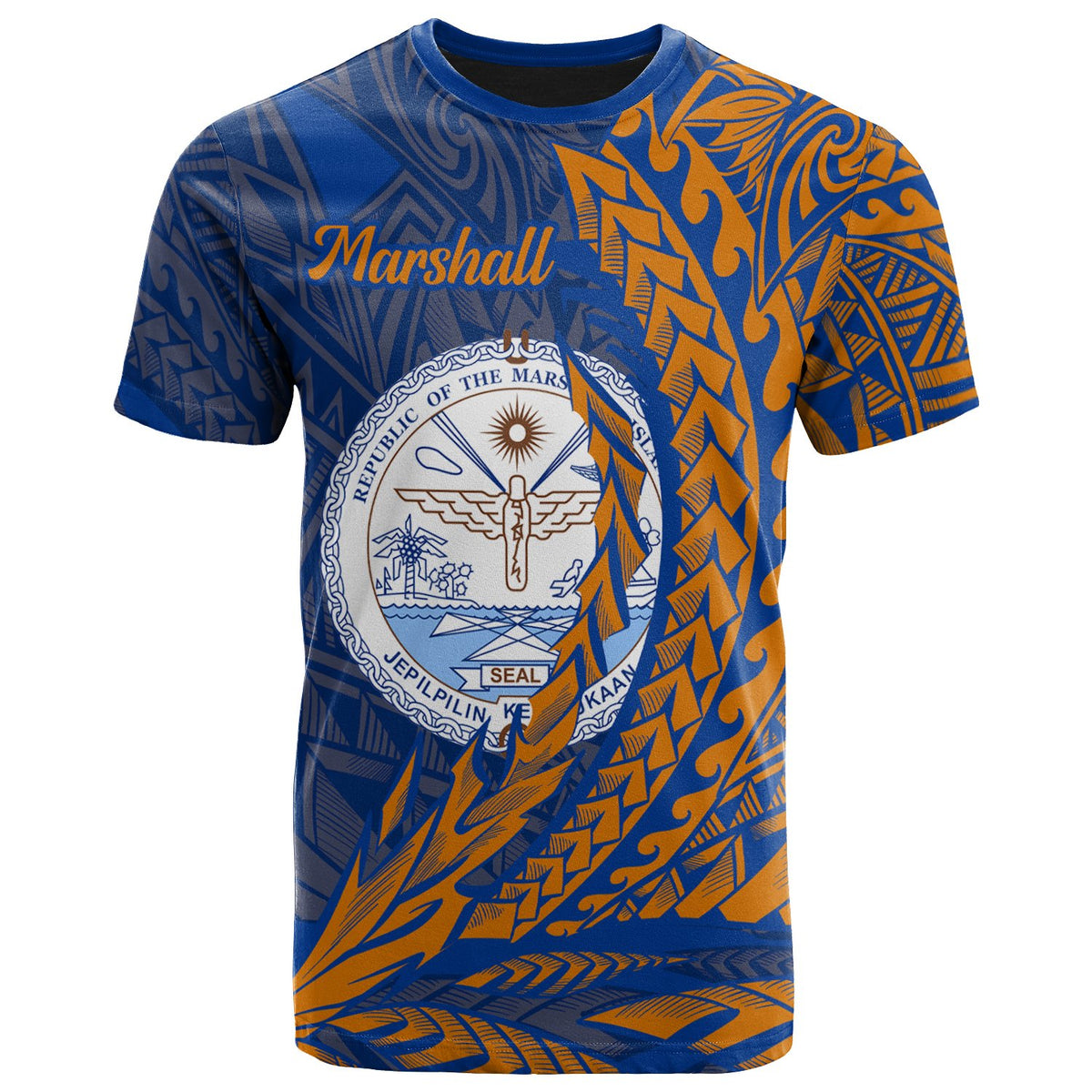 Marshall Islands T Shirt Wings Style Unisex Blue - Polynesian Pride