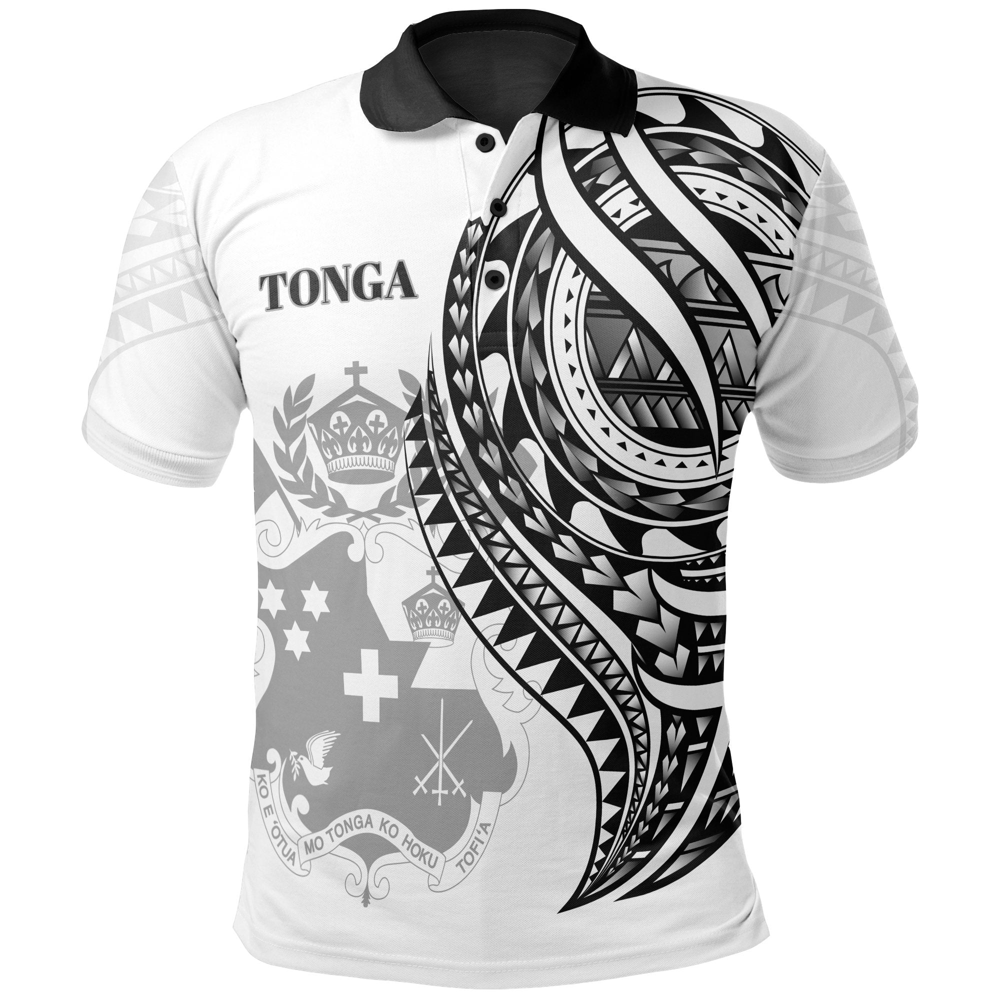 Tonga Polo Shirt Black Color Polynesian Patterns Best Tonga Ever Unisex Black - Polynesian Pride