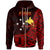 Papua New Guinea Hoodie Kieta Polynesian Patterns Unisex Black - Polynesian Pride