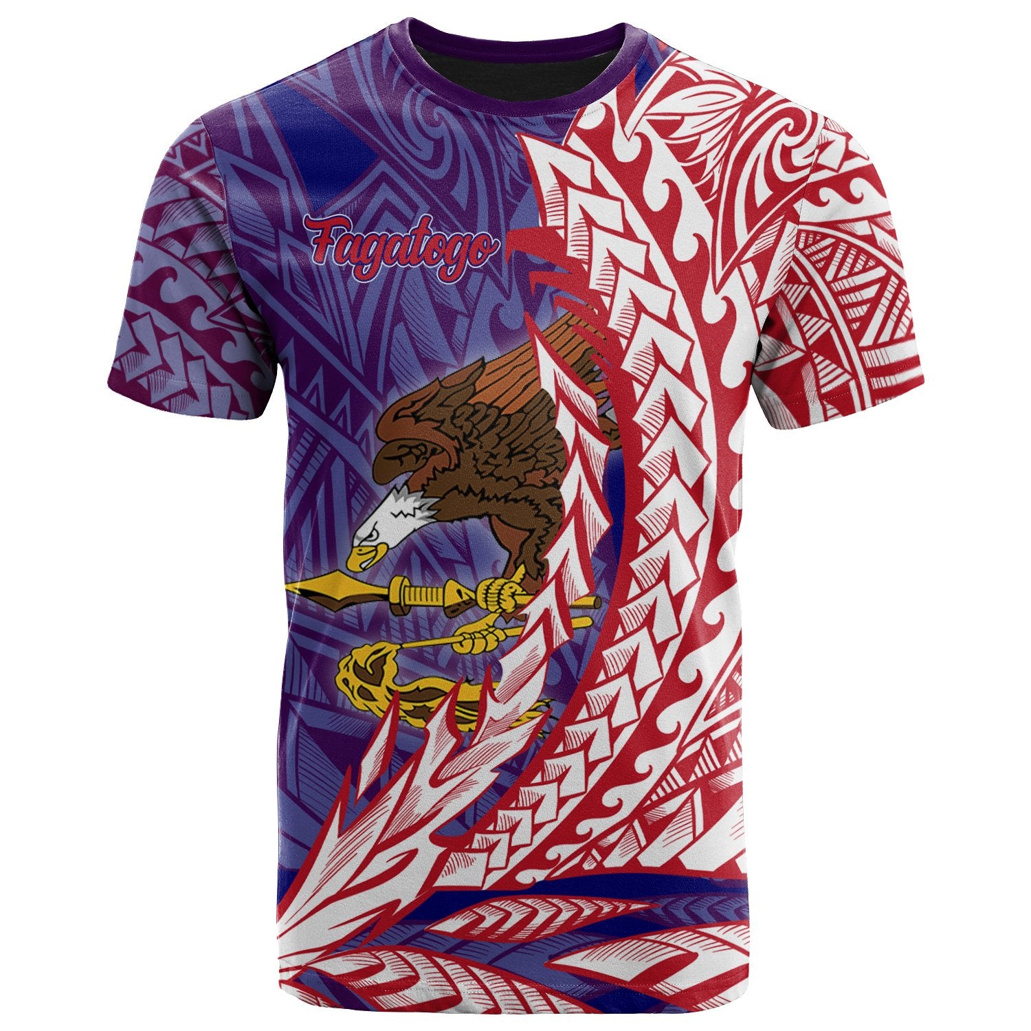 American Samoa T Shirt Fagatogo Wings Style Unisex Blue - Polynesian Pride