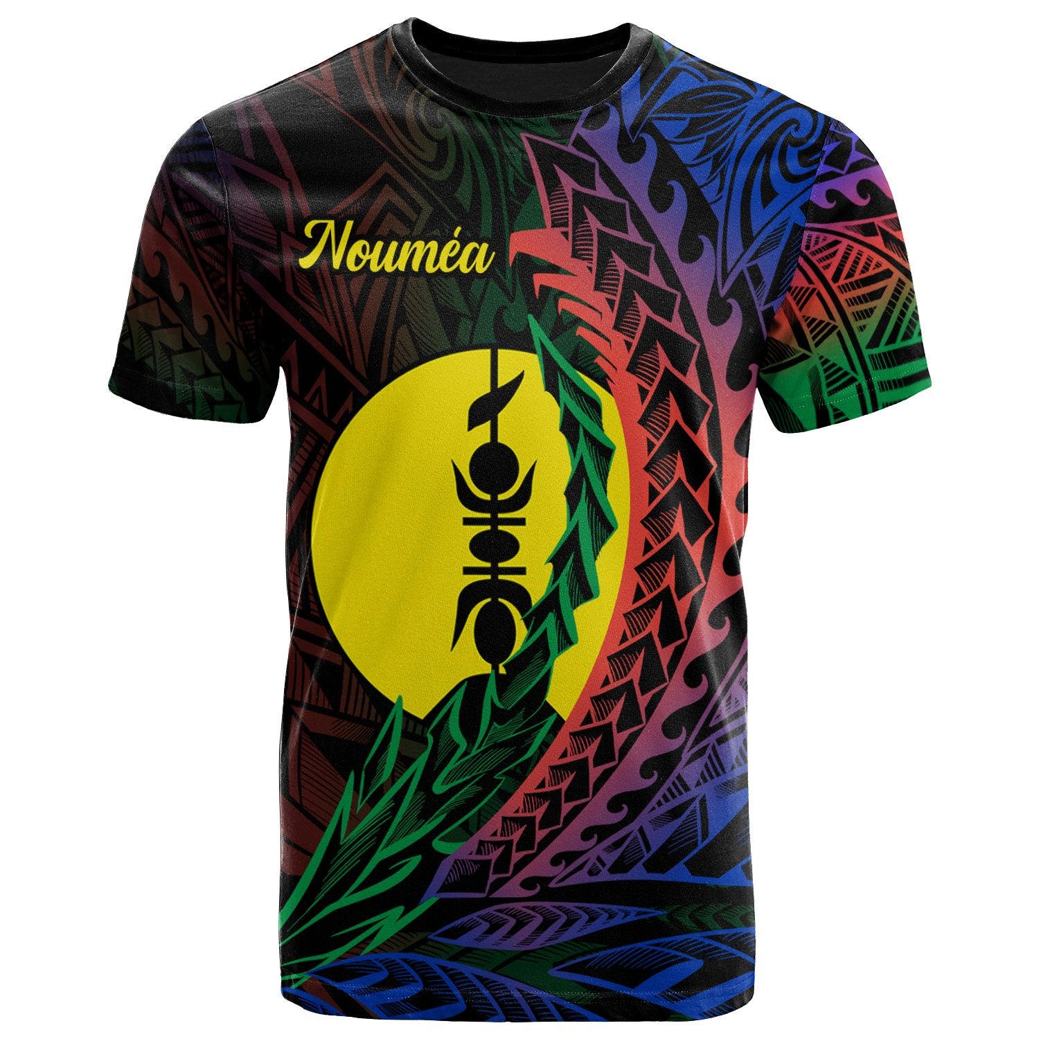 New Caledonia T Shirt Noumea Wings Style Unisex Black - Polynesian Pride