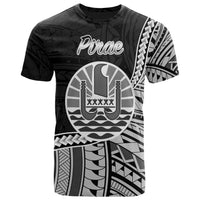 French Polynesia T Shirt Pirae Seal of French Polynesia Polynesian Patterns Unisex Black - Polynesian Pride