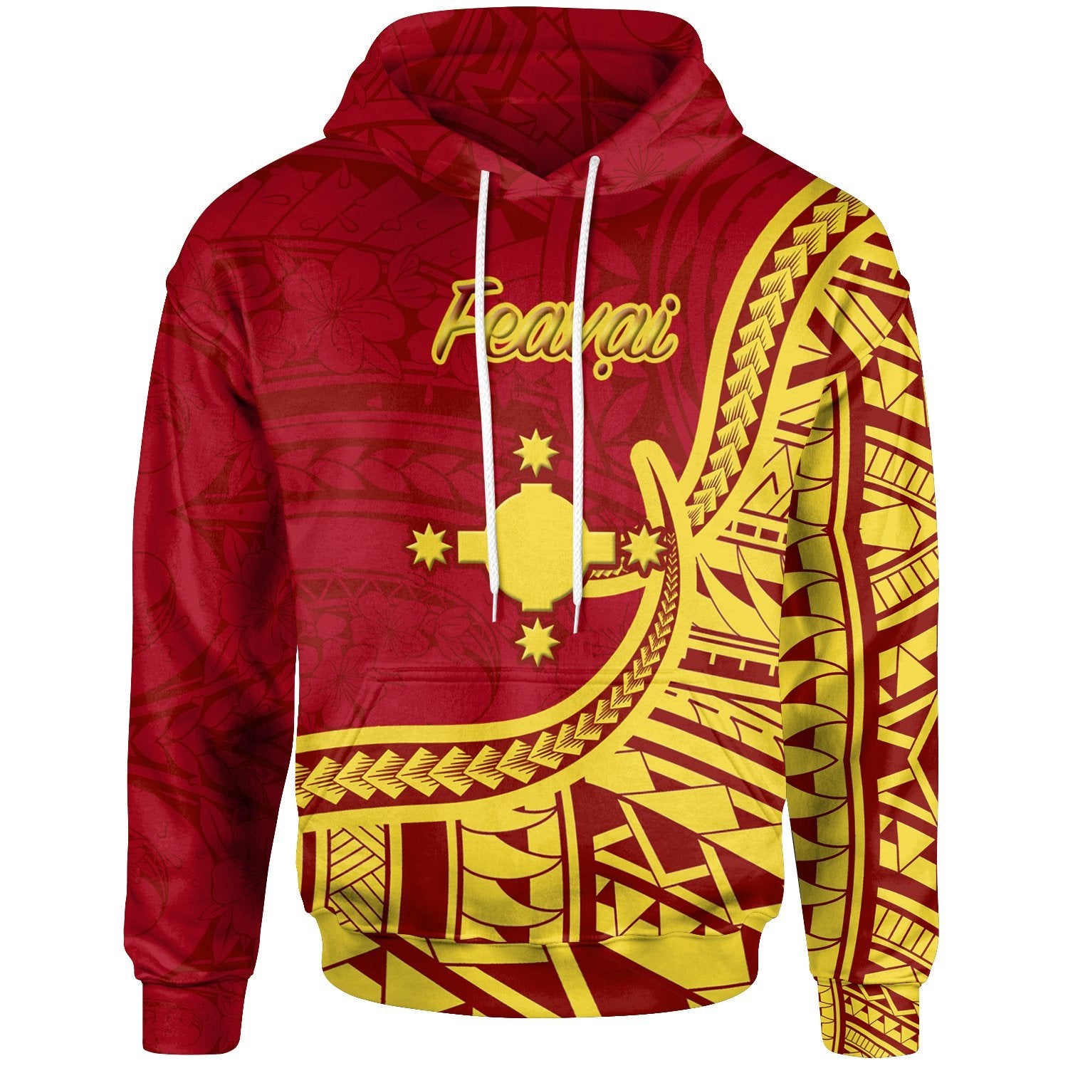 Rotuma Hoodie Feavai Flag Rotuma Unisex Red - Polynesian Pride