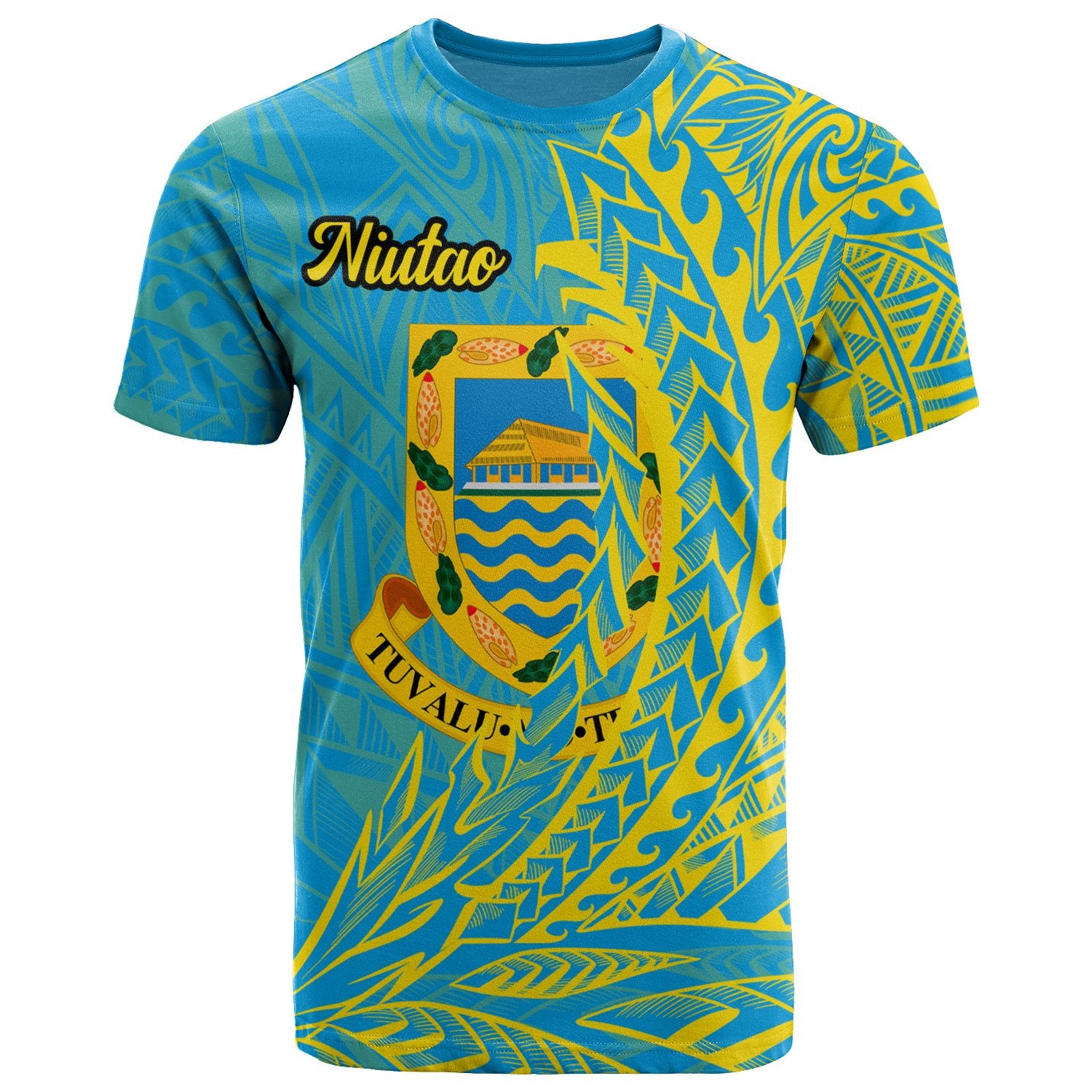 Tuvalu T Shirt Niutao Wings Style Unisex Blue - Polynesian Pride