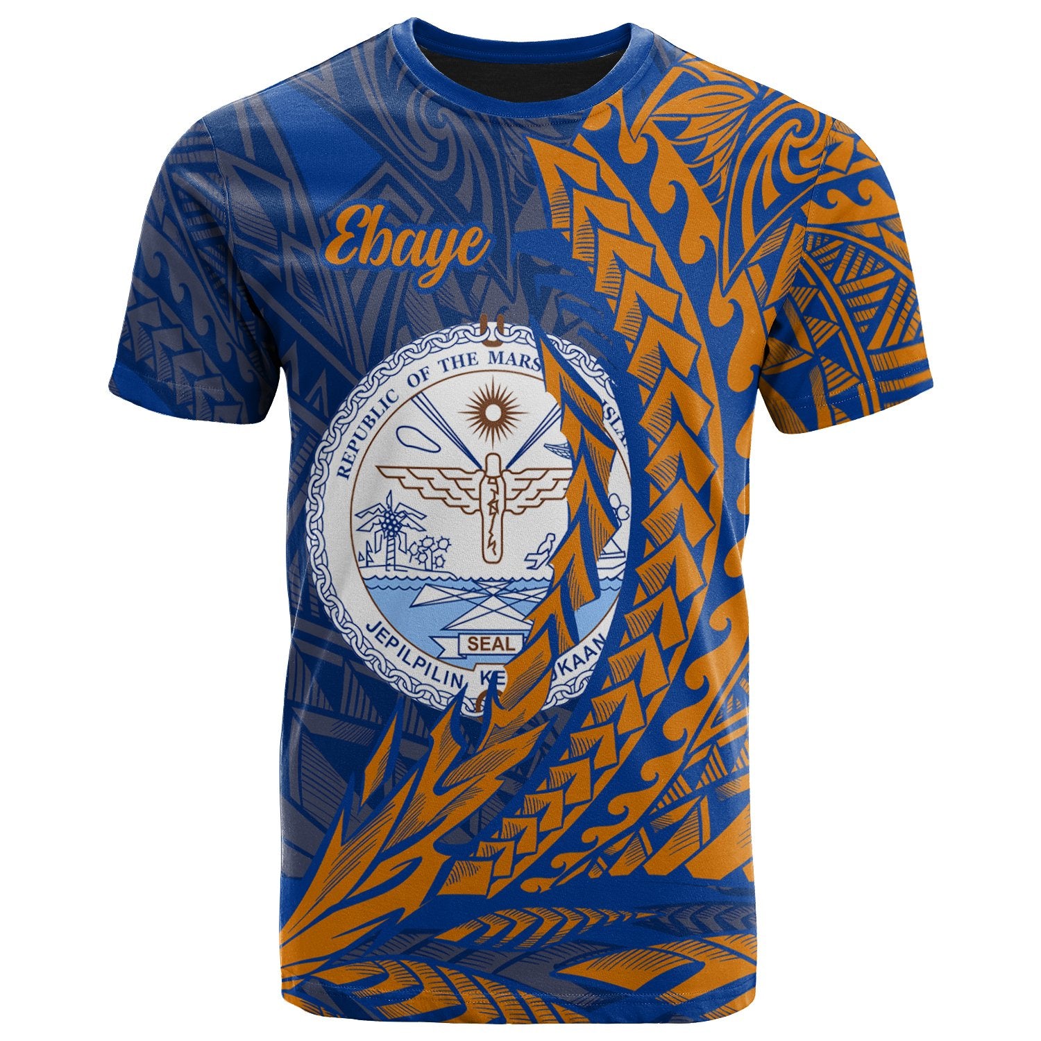 Marshall Islands T Shirt Ebaye Wings Style Unisex Blue - Polynesian Pride