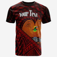 Papua New Guinea T Shirt Custom Polynesian Patterns With Bamboo Unisex Red - Polynesian Pride