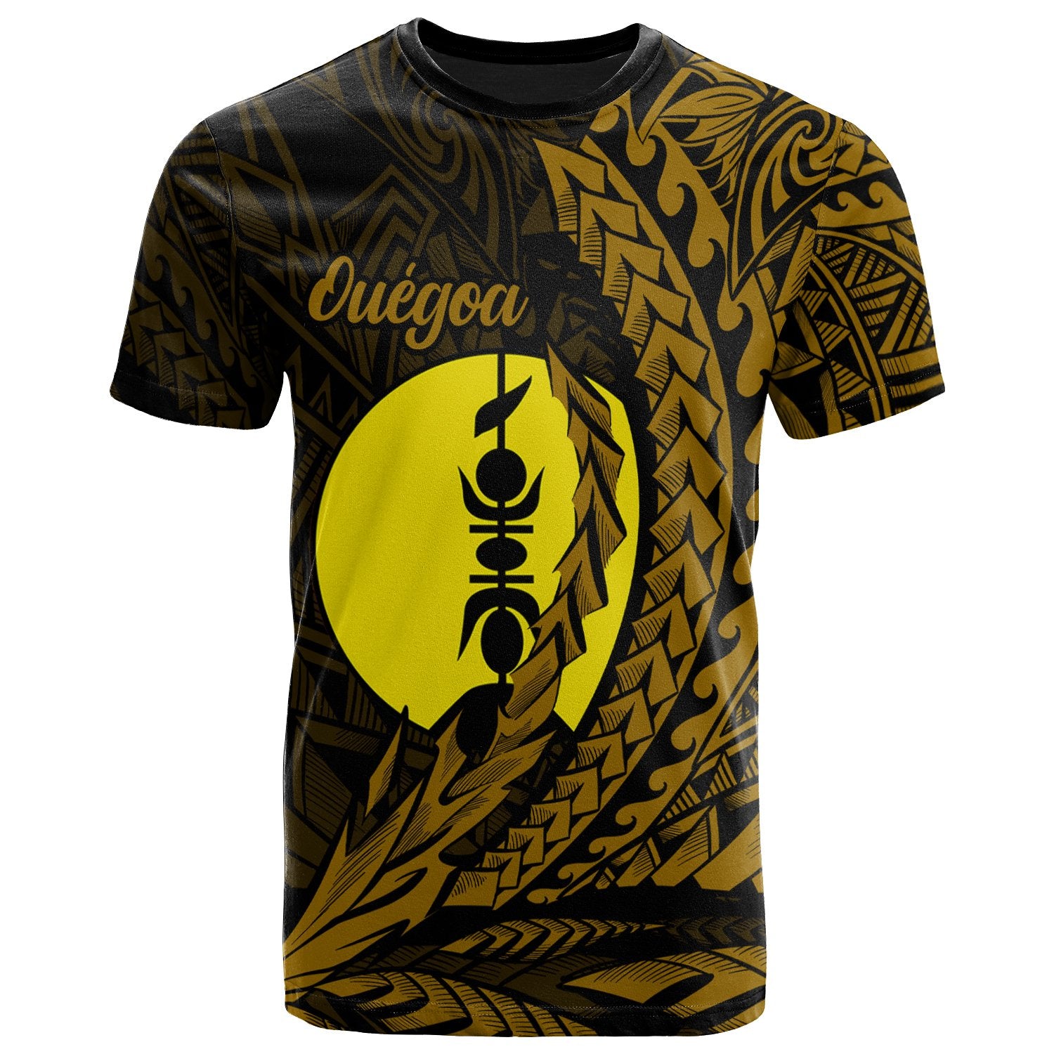 New Caledonia T Shirt Ouegoa Wings Style Unisex Black - Polynesian Pride