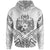 Tonga Hoodie Tonga Seal Tribal Patterns Unisex White - Polynesian Pride