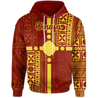 Rotuma Hoodie Oinafa Rotuma Flag Style Unisex Red - Polynesian Pride