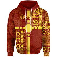 Rotuma Hoodie Noatau Rotuma Flag Style Unisex Red - Polynesian Pride