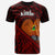 Papua New Guinea T Shirt Kimbe Polynesian Patterns With Bamboo Unisex Red - Polynesian Pride