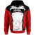 Papua New Guinea Hoodie Kiunga PNG Coat ofrms Unisex Red Black - Polynesian Pride