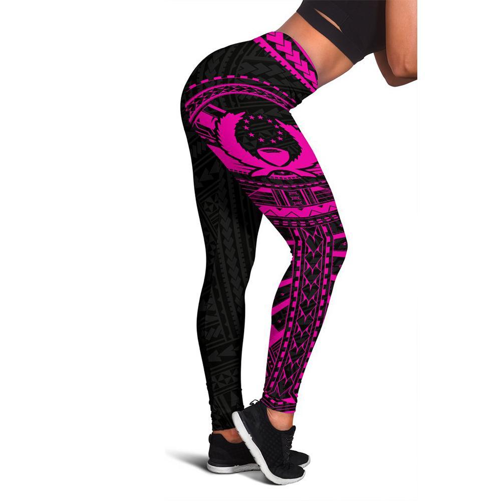 Pohnpei Women's Leggings - Micronesian Pink Version Pink - Polynesian Pride