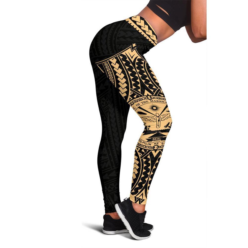 Marshall Islands 4th Leggings A6 Gold - Polynesian Pride