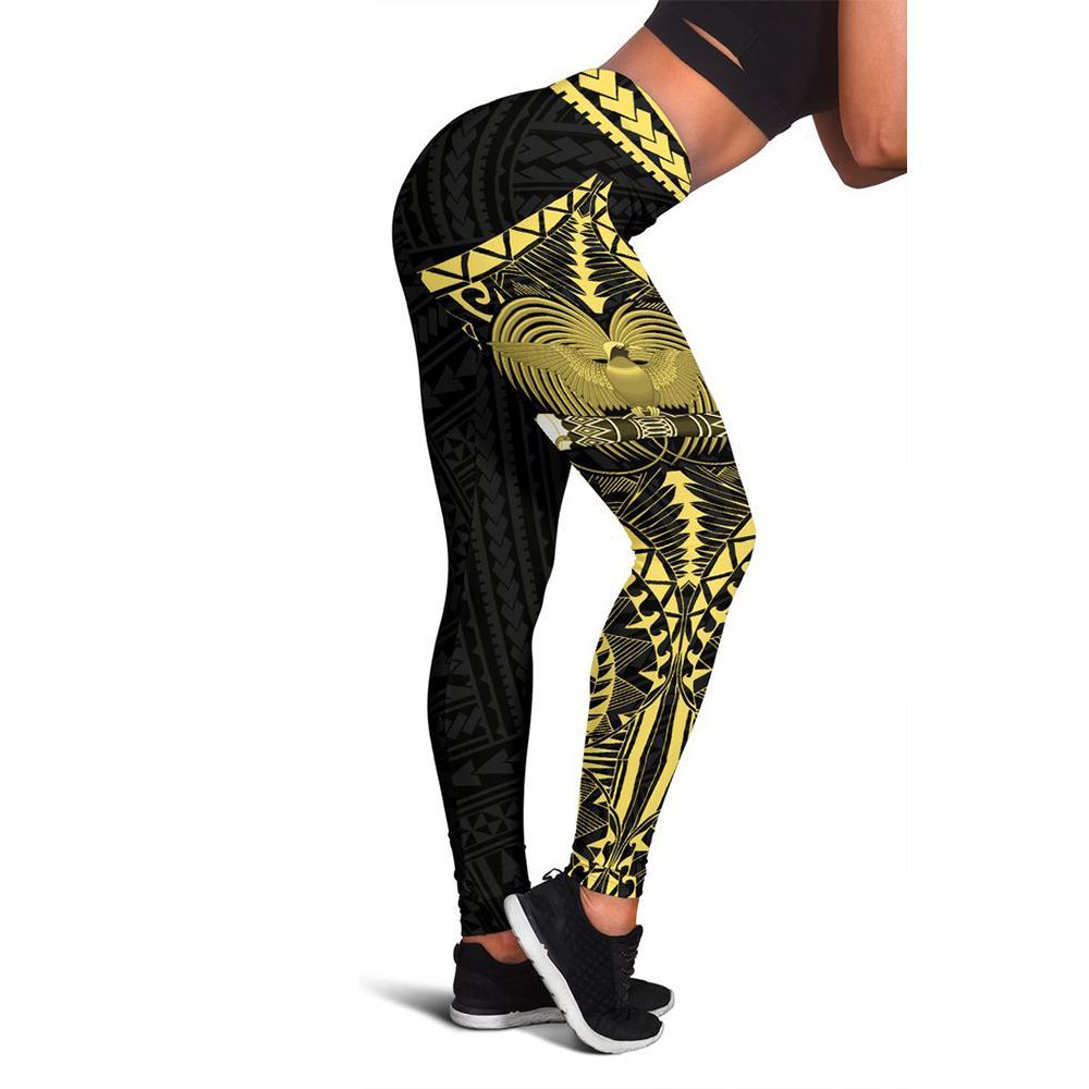 Papua New Guinea 1st Leggings A6 Gold - Polynesian Pride