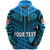 Custom Fiji Rugby Hoodie Coconut Sporty Vibes Blue Unisex Blue - Polynesian Pride