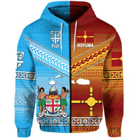 Fiji Rotuma Hoodie Tapa Pattern Together LT8 - Polynesian Pride
