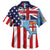 Fiji With America Flag Beach Shirt LT10 - Polynesian Pride