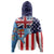 Fiji With America Flag Hoodie LT10 - Polynesian Pride