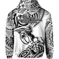 Fiji Rugby Zip Hoodie Sydney Nadroga Navosa Stallions Unique Vibes White LT8 - Polynesian Pride