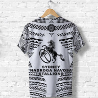 Fiji Rugby T Shirt Sydney Nadroga Navosa Stallions Creative Style White LT8 - Polynesian Pride