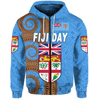 Custom Fiji Day Zip Hoodie Independence Anniversary Simple Style LT8 - Polynesian Pride