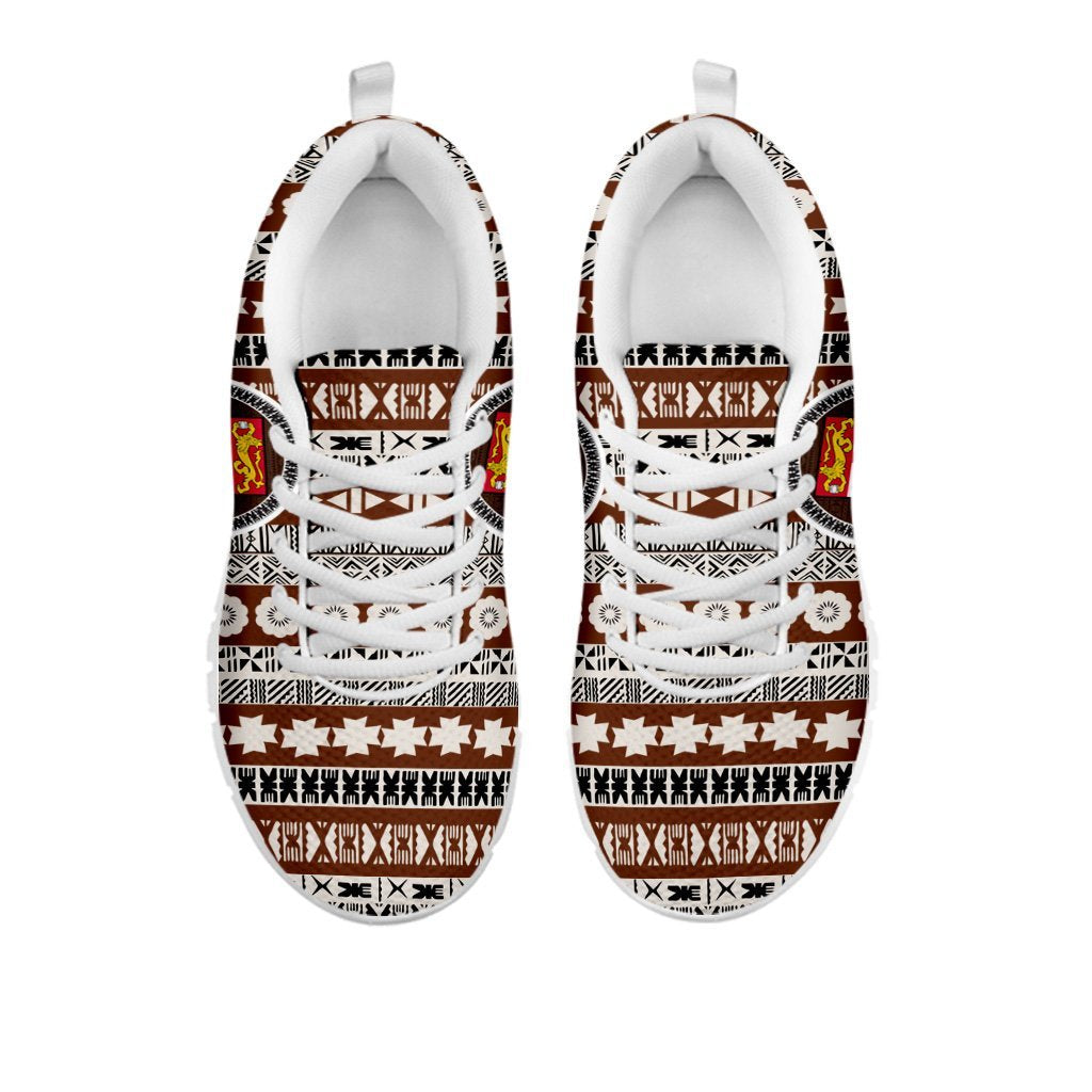 Fiji Sneakers - Fiji Flag Tapa Pattern - A2 - Polynesian Pride