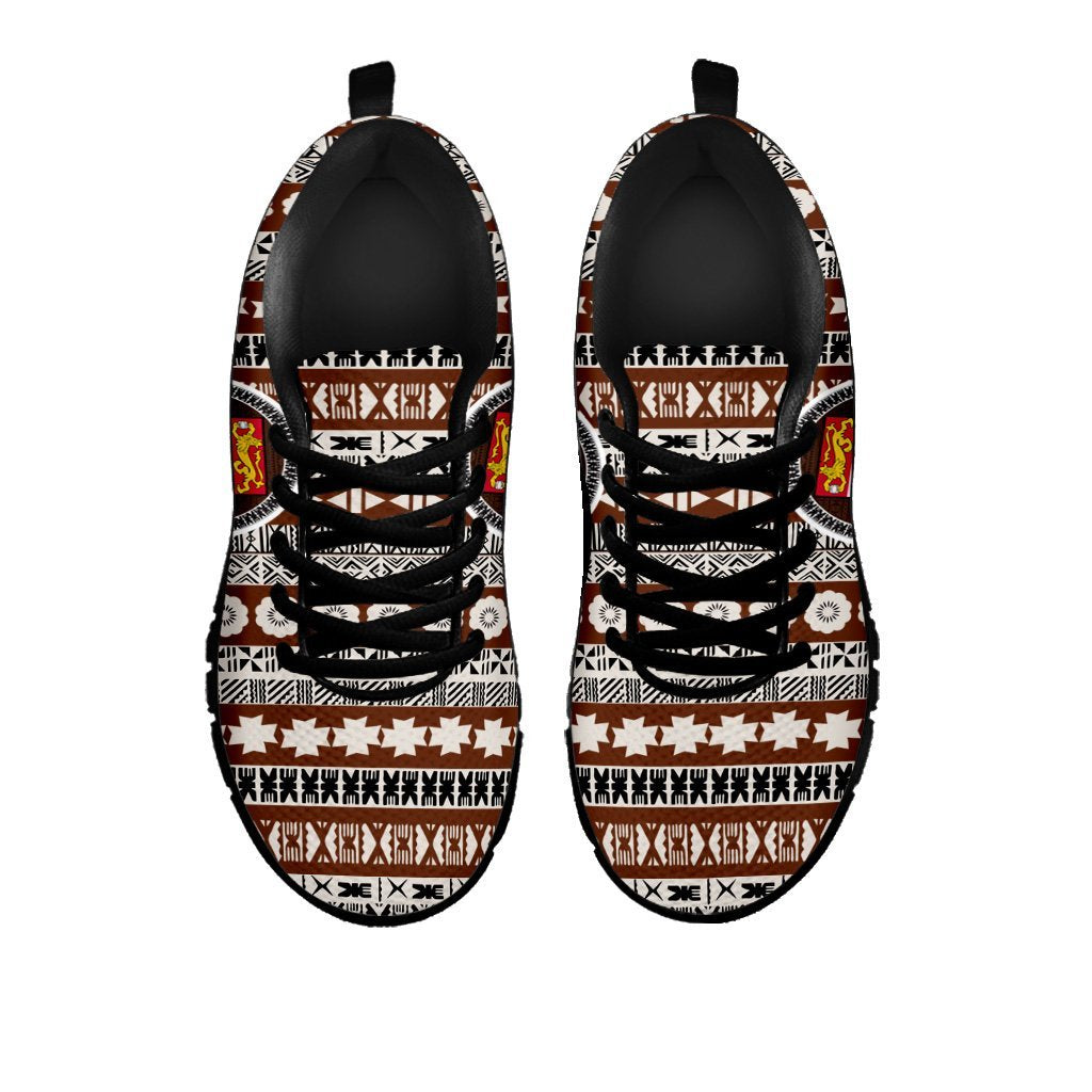Fiji Sneakers - Fiji Flag Tapa Pattern - A2 - Polynesian Pride