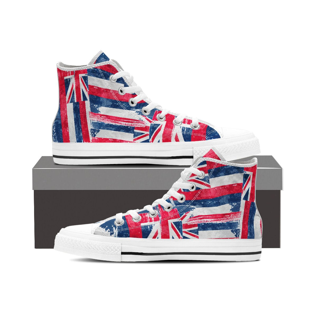 Hawaii Flag Of Hawaii High Top Shoes - Max Style - AH - Polynesian Pride