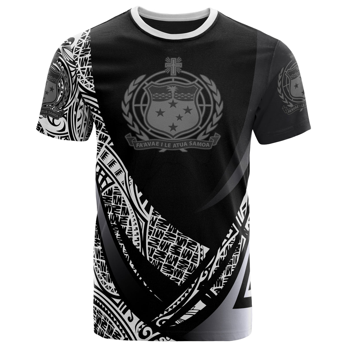 Fiji T Shirt Polynesian Palm Tree Black - Polynesian Pride