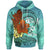 Tonga Hoodie Tropical Flowers Style Unisex Blue - Polynesian Pride