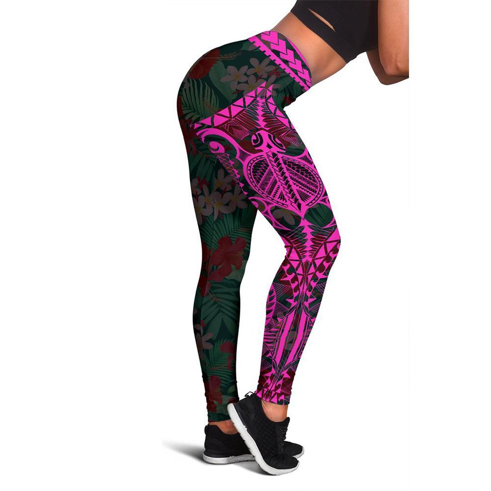 Hawaii Turtle Leggings (Pink) A6 Pink - Polynesian Pride