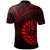 French Polynesia Polo Shirt Red Color Cross Style - Polynesian Pride