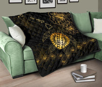 Hawaiian Turtle Hibiscus - Premium Quilt - Flora Style - Polynesian Pride