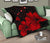 Hawaii Hibiscus Black And Red Premium Quilt - Polynesian Pride