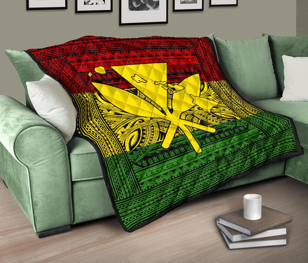 Hawaii Polynesian Kanaka Maoli Premium Quilt - Polynesian Pride